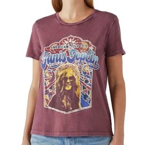 NWT Lucky Brand Janis Joplin Shirt Red Blue Yellow Size Medium